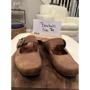 Baretraps Brown Comfort Clog Mules Buckle Accent Women’s Size 7